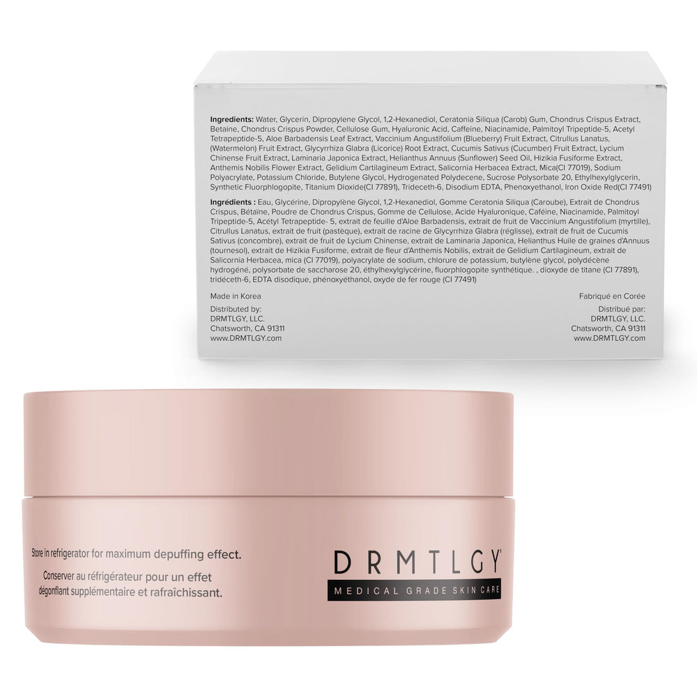 DRMTLGY: efecto descongestionante para ojos hinchados moderados.