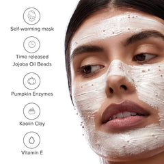 DRMTLGY mascarilla auto-calentante, sensación cálida para relajar la piel.