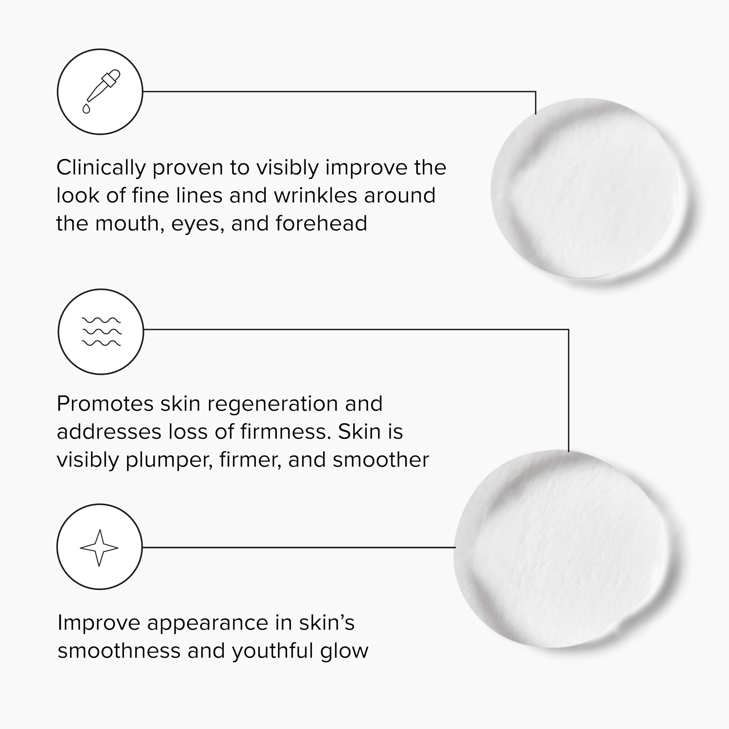 DRMTLGY Serum sin agujas con ingredientes clave para firmeza suave.