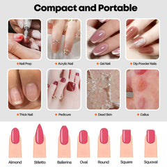 Brocas de uñas Droyek, conjunto de 13 piezas para preparación y modelado de uñas.