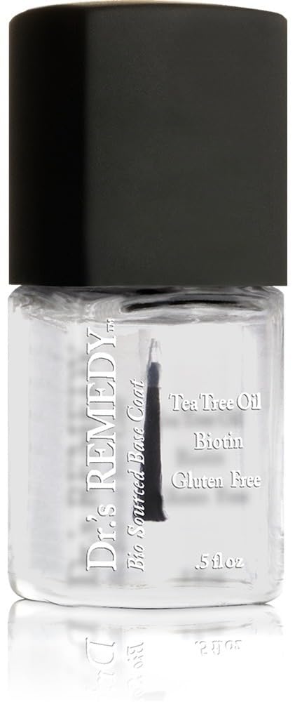 Dr.'s Remedy capa base: botella clara fortalece uñas y prepara superficie.
