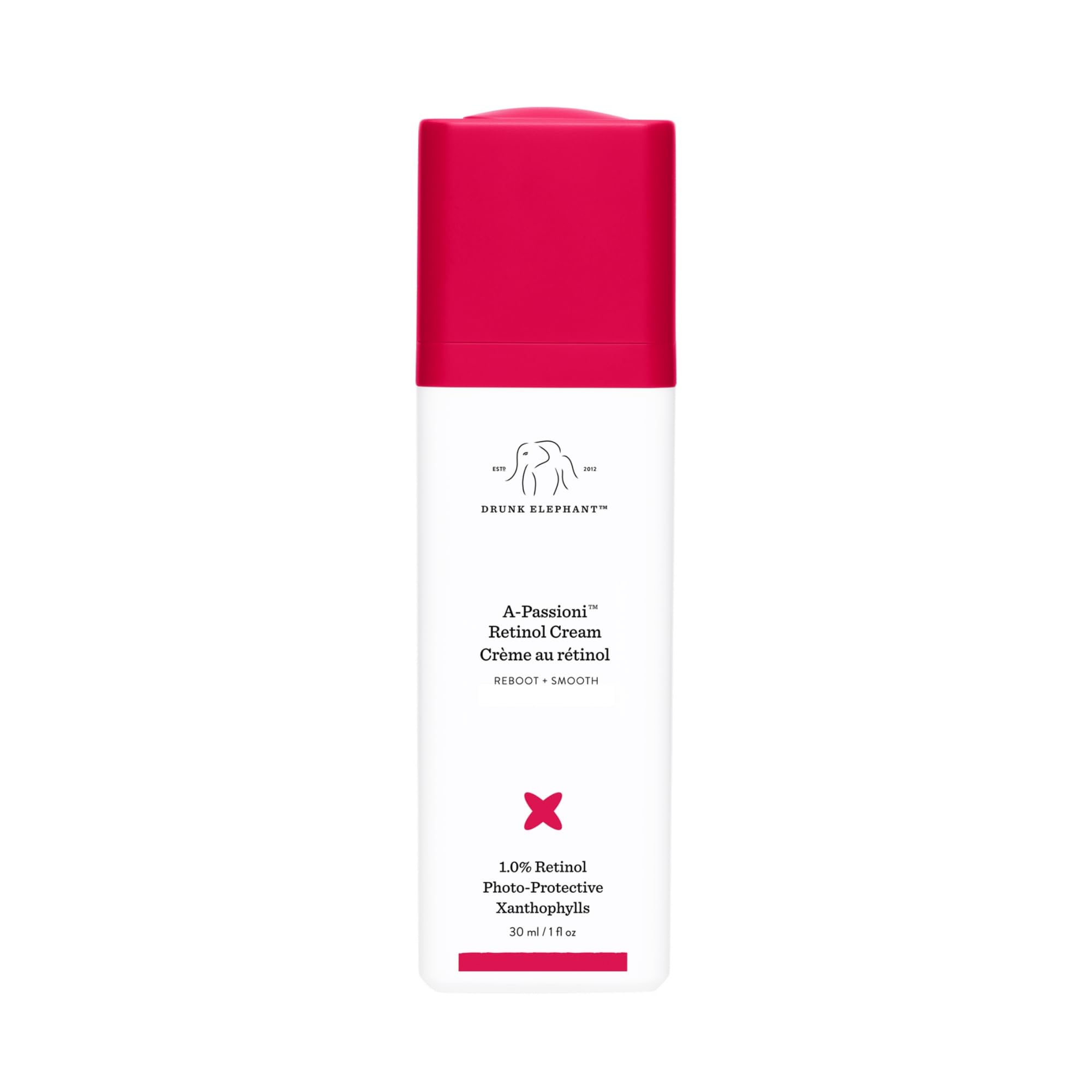 Drunk Elephant A-Passioni, bote 30 ml, retinol suave que suaviza líneas finas.