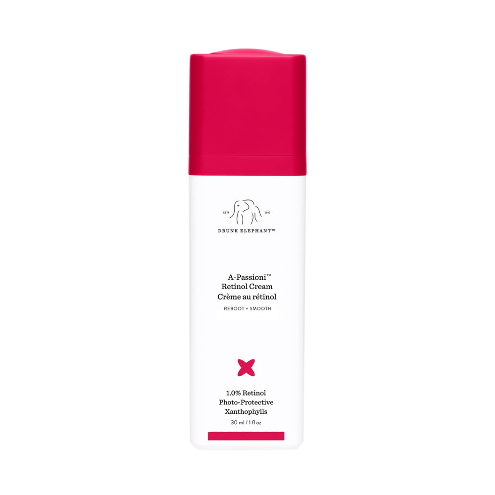 Drunk Elephant A-Passioni, bote 30 ml, retinol suave que suaviza líneas finas.