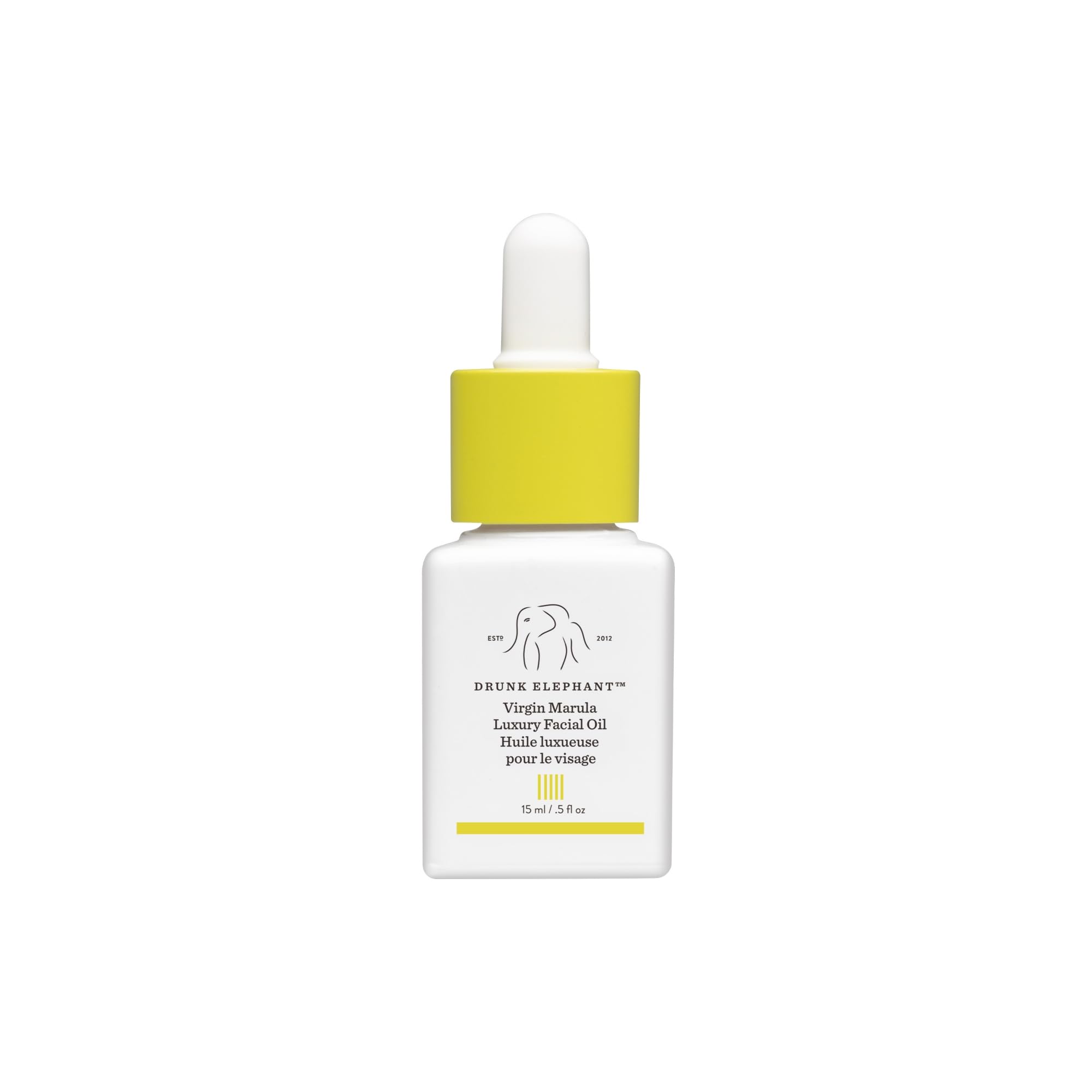 Drunk Elephant aceite virgen de marula, frasco, nutrición suave para piel sensible