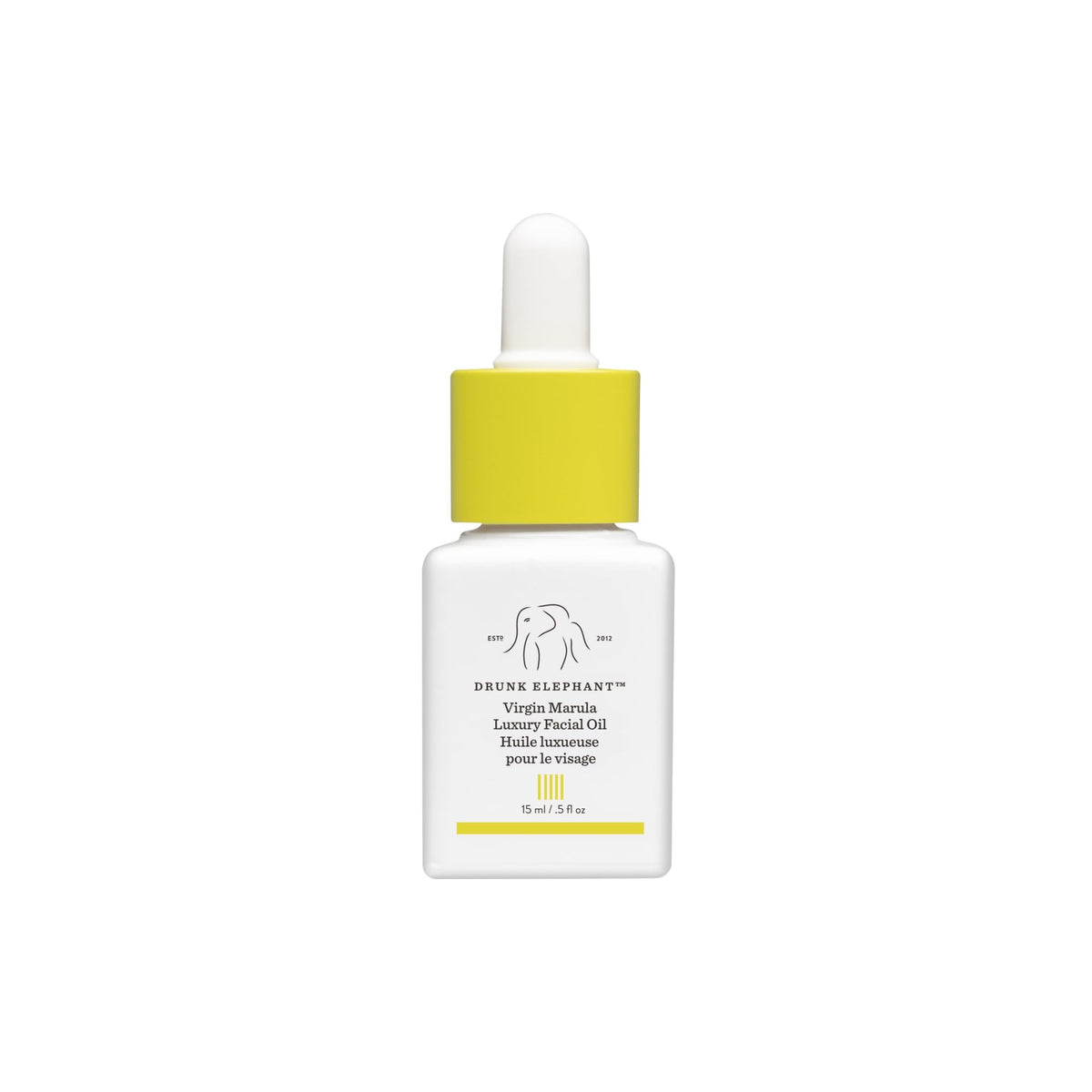 Drunk Elephant aceite virgen de marula, frasco, nutrición suave para piel sensible
