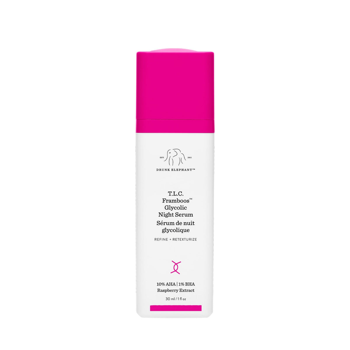 Drunk Elephant Framboos Serum, frasco de 30 ml para piel suave al despertar