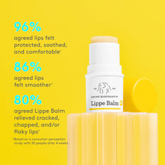 Aplicación suave de Lippe labial ayuda a hidratar labios secos.