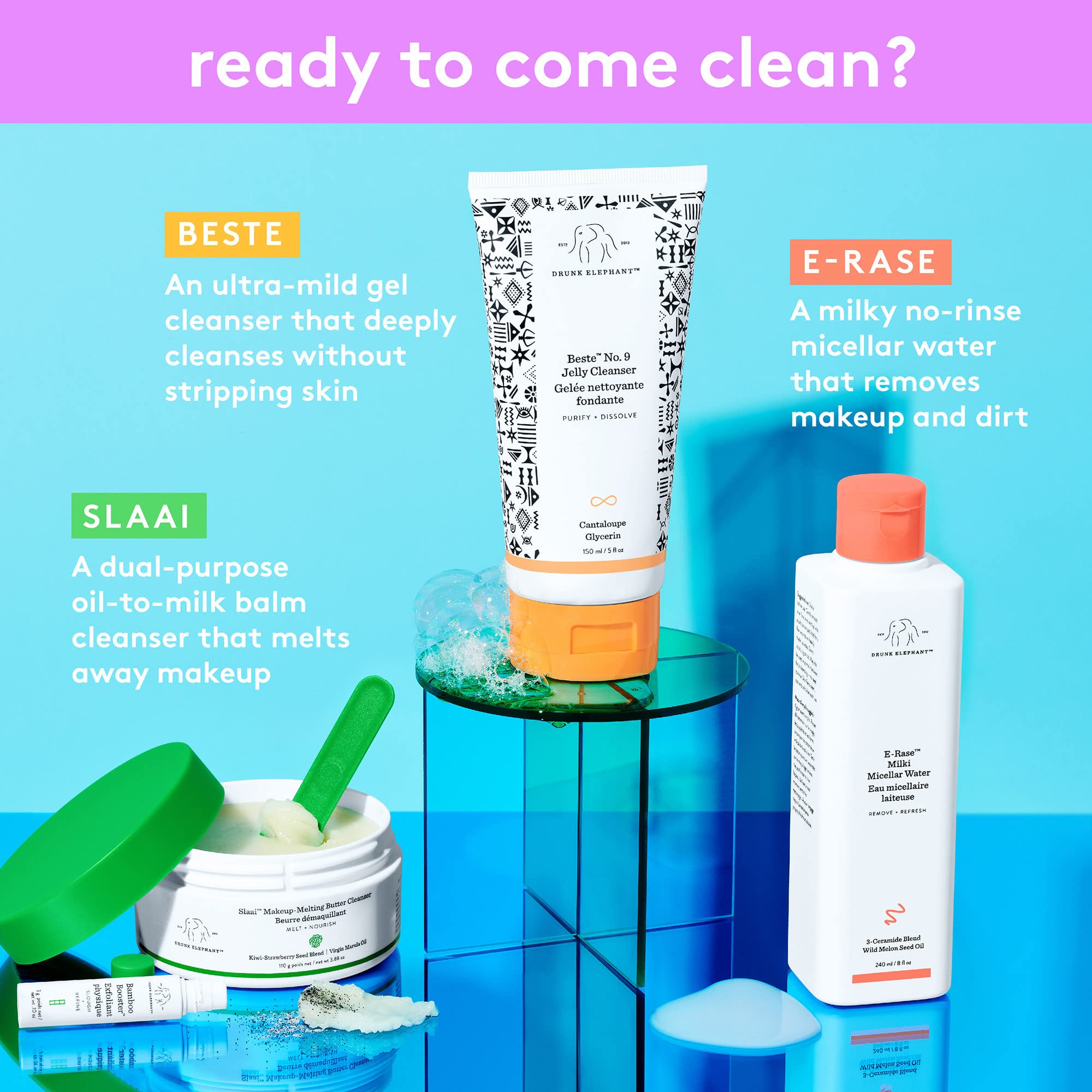Slaai y Bamboo Booster para exfoliación suave y refinada