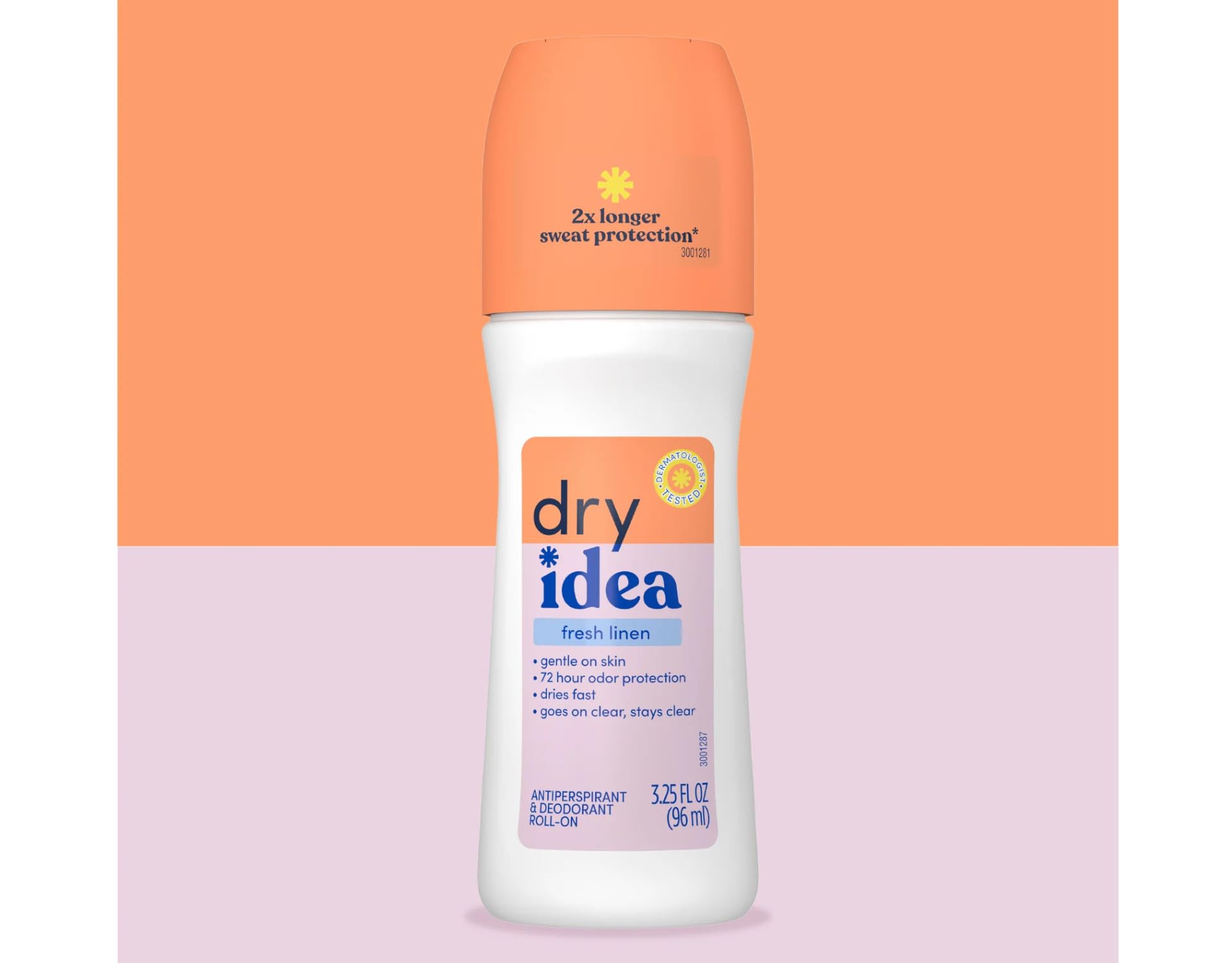 Dry Idea Frais Linge Roll-On glisse facilement sans résidu gras.