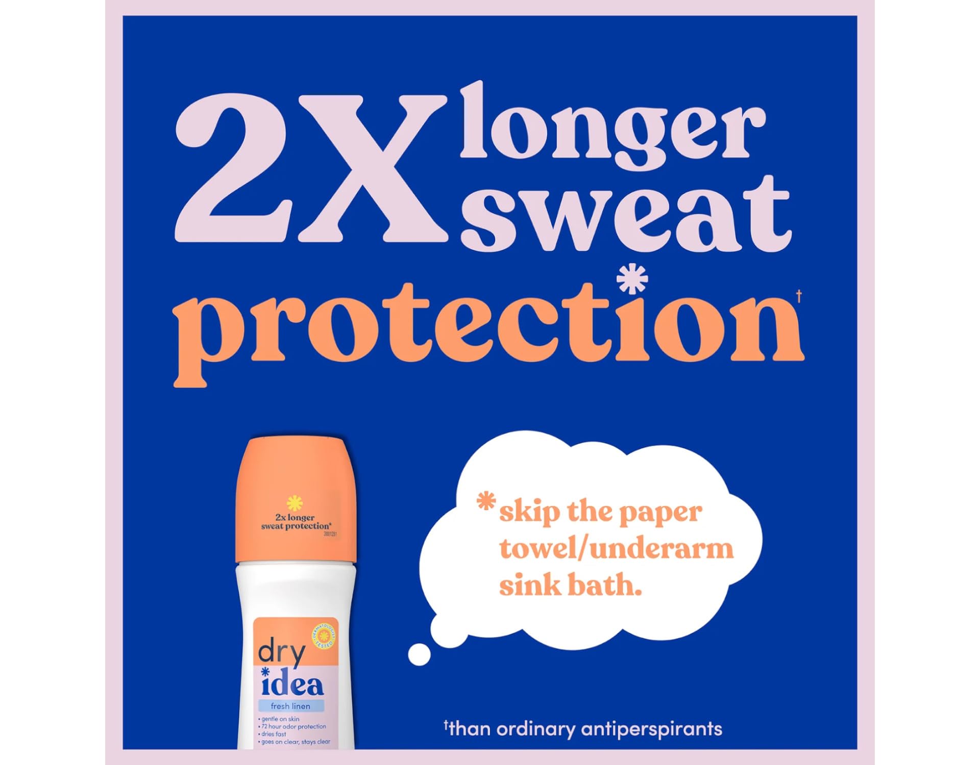 Dry Idea Frais Linge Roll-On pack 4, économie pratique.