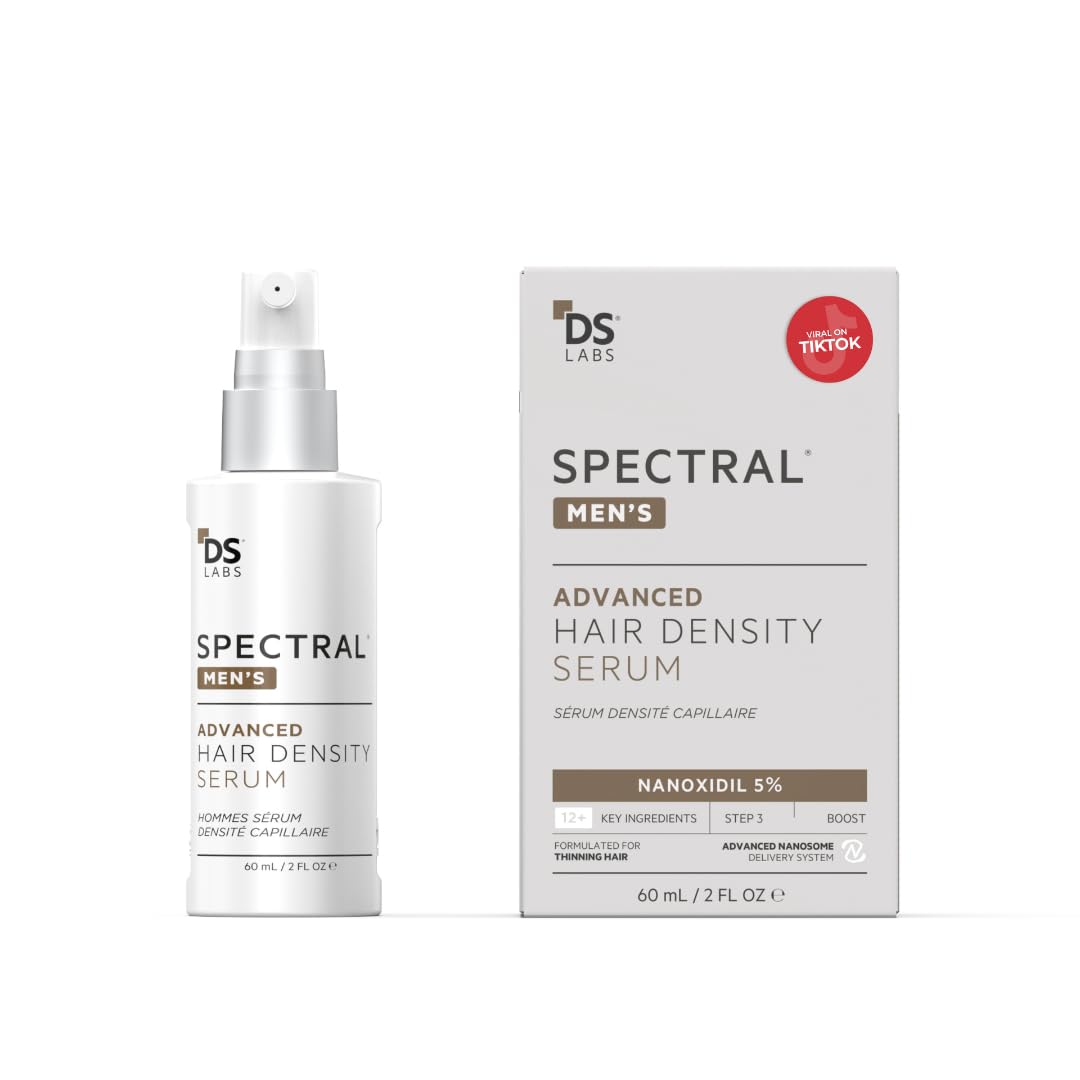 DS Laboratories Spectral Men, botella del sérum, aplicación sencilla para un cabello más denso