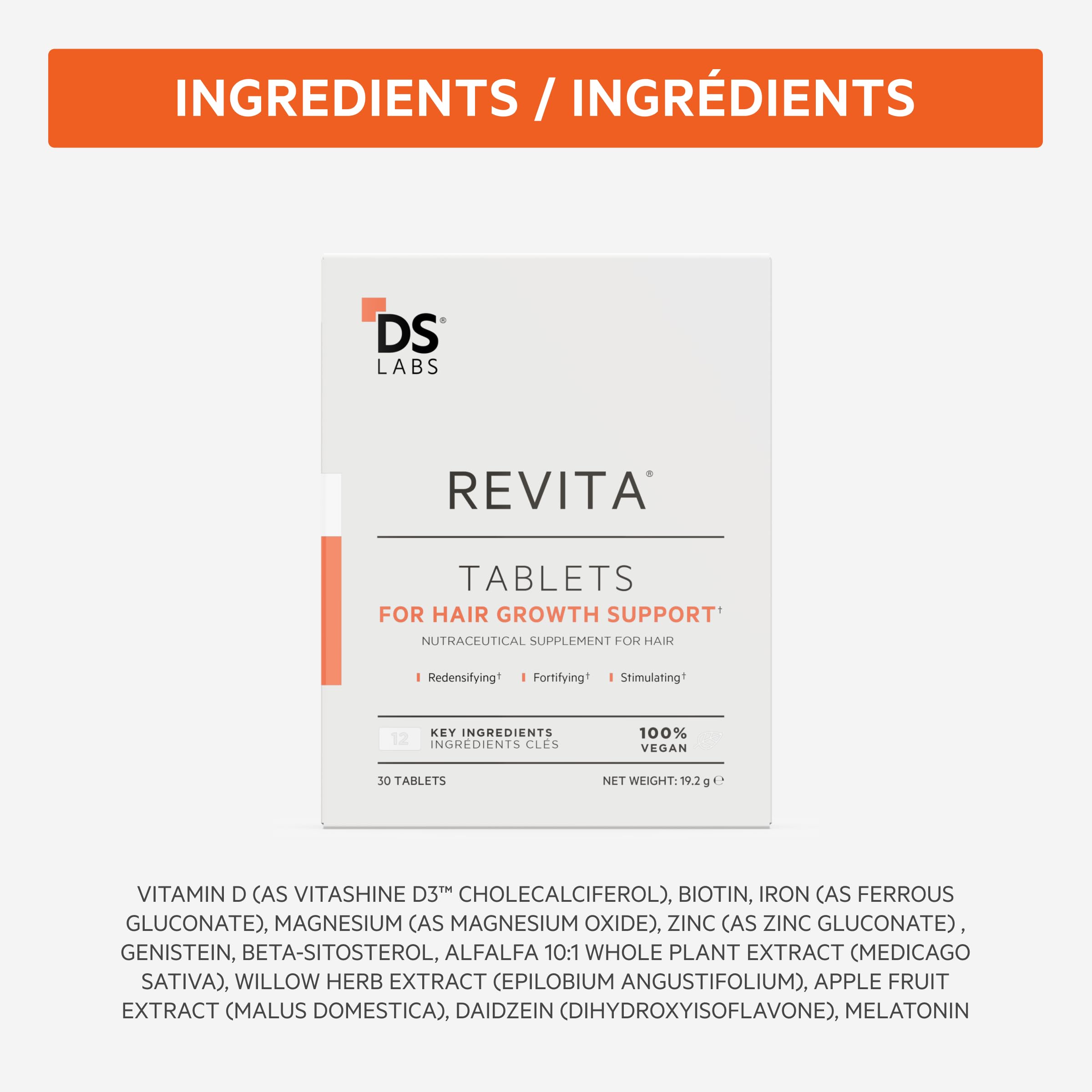DS Laboratories Revita, estilo de vida saludable, cabello con brillo natural.