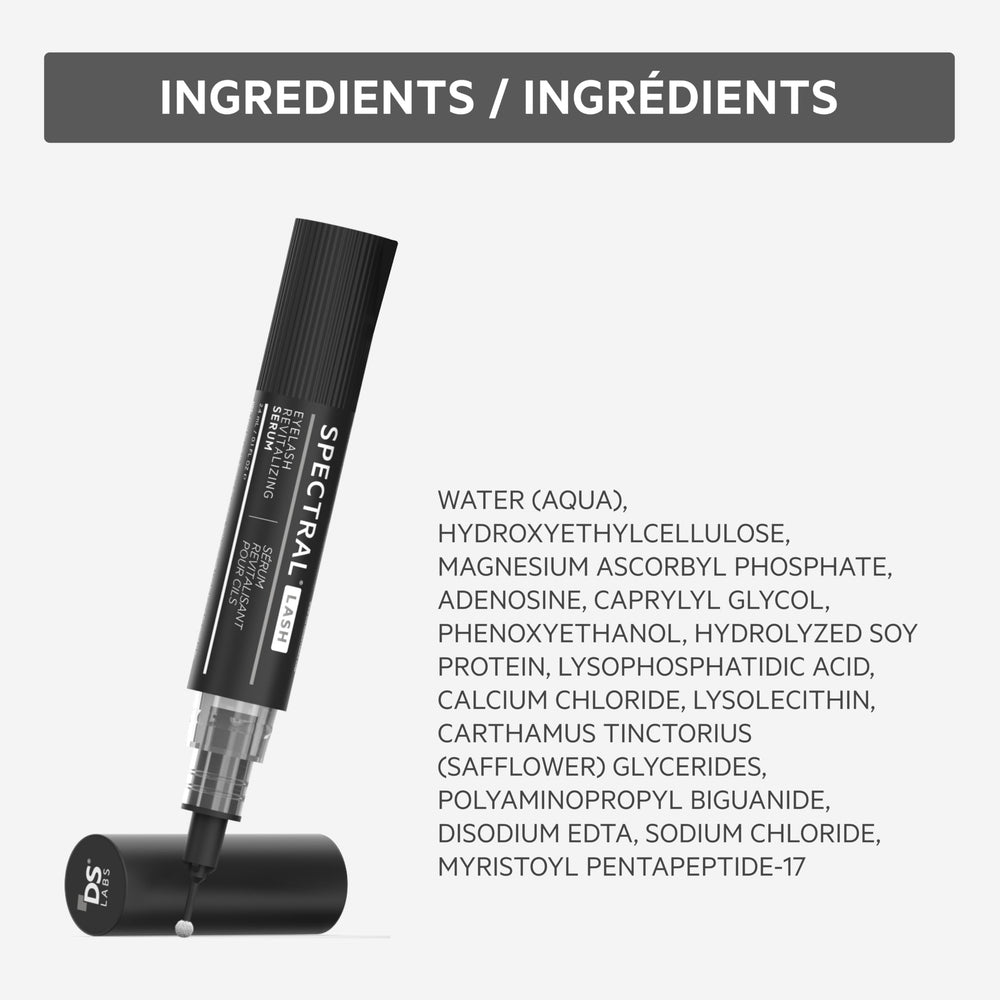 DS Labs Spectral.LASH: no contiene parabenos ni sulfatos para cuidado suave.
