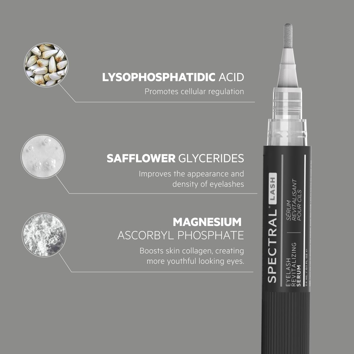 DS Labs Spectral.LASH: tecnología nanosoma distribuye ingredientes de forma uniforme.