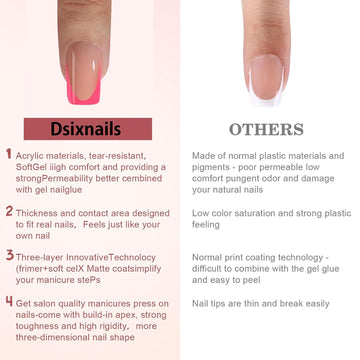 Dsixnails aplicación fácil para uñas francesas con acabado profesional