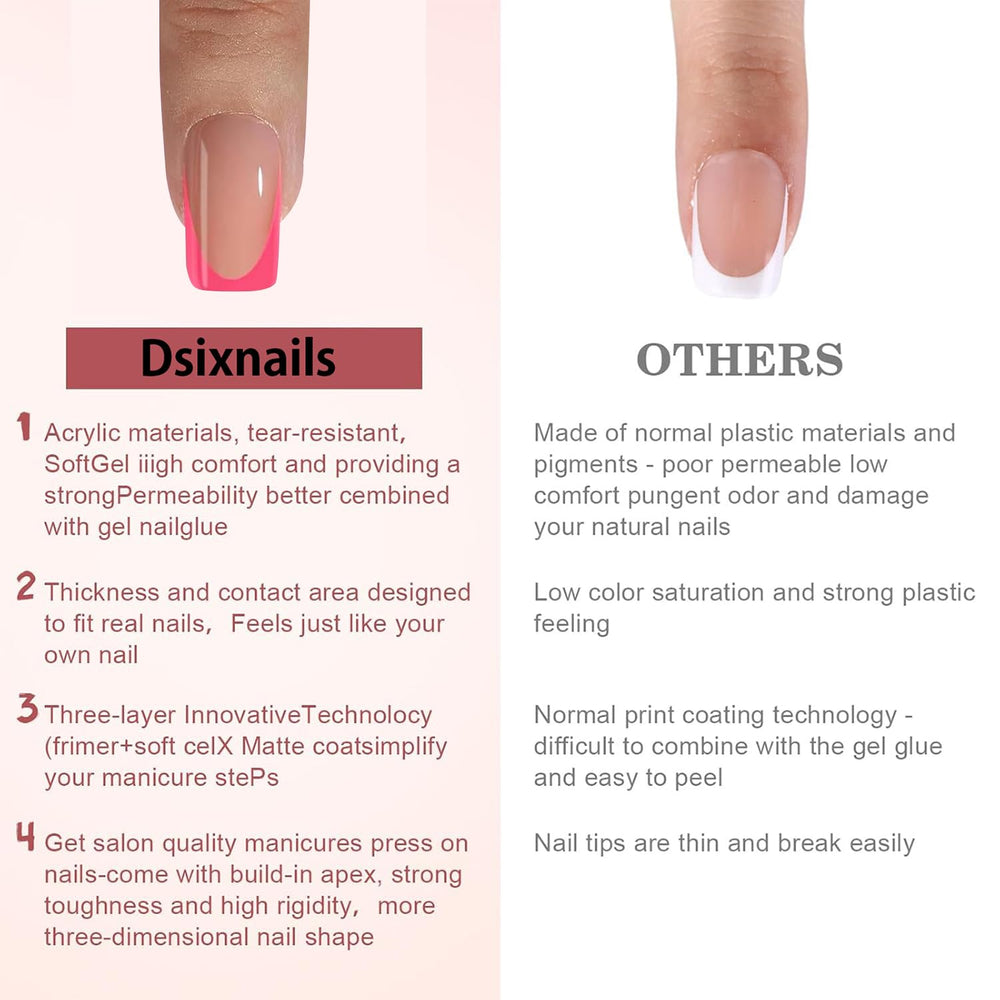 Dsixnails aplicación fácil para uñas francesas con acabado profesional
