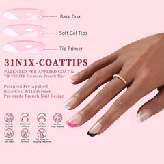 Dsixnails set de 150 piezas con 15 tallas para ajuste cómodo