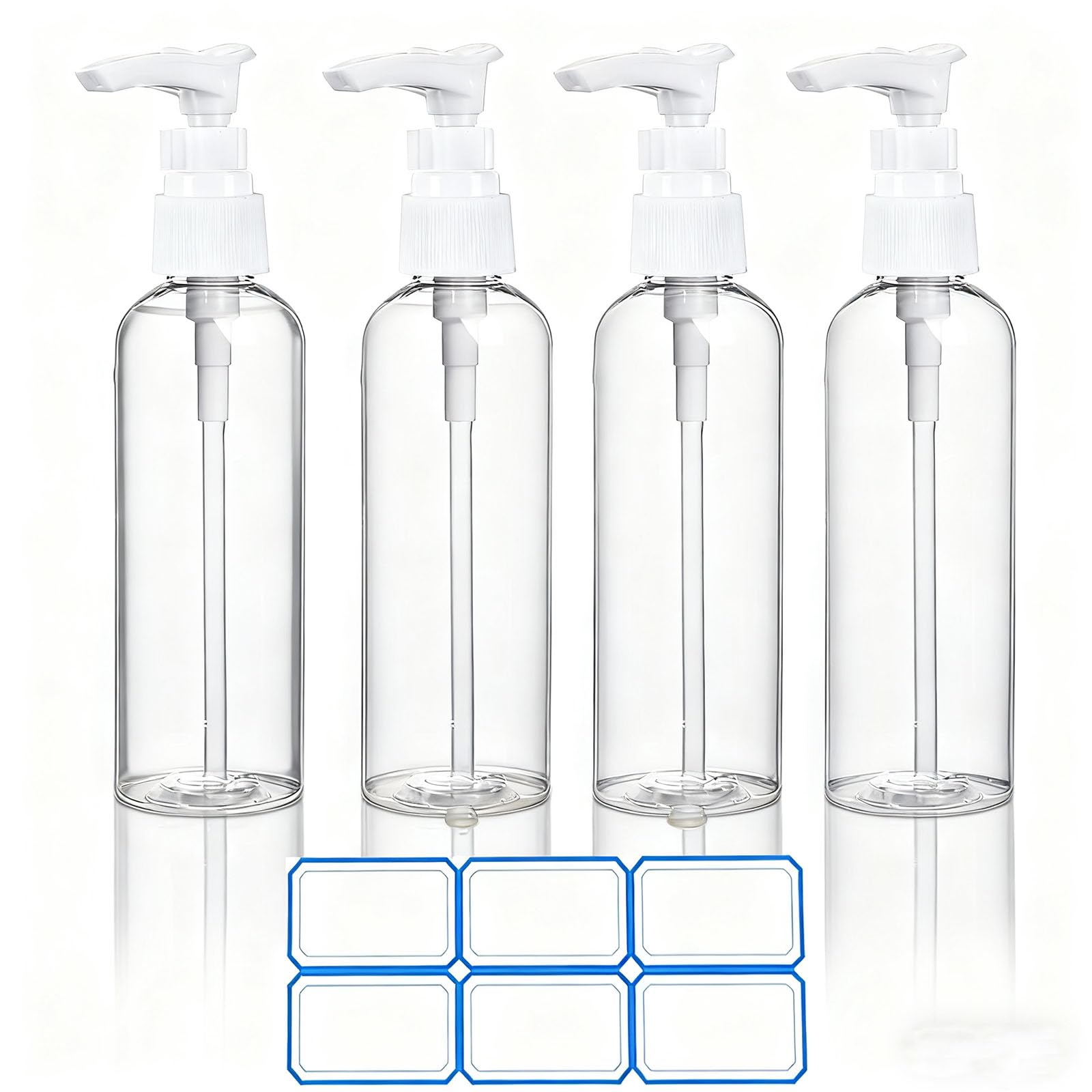 Botellas DTDNZKN de 100 ml transparentes para viaje con bomba.