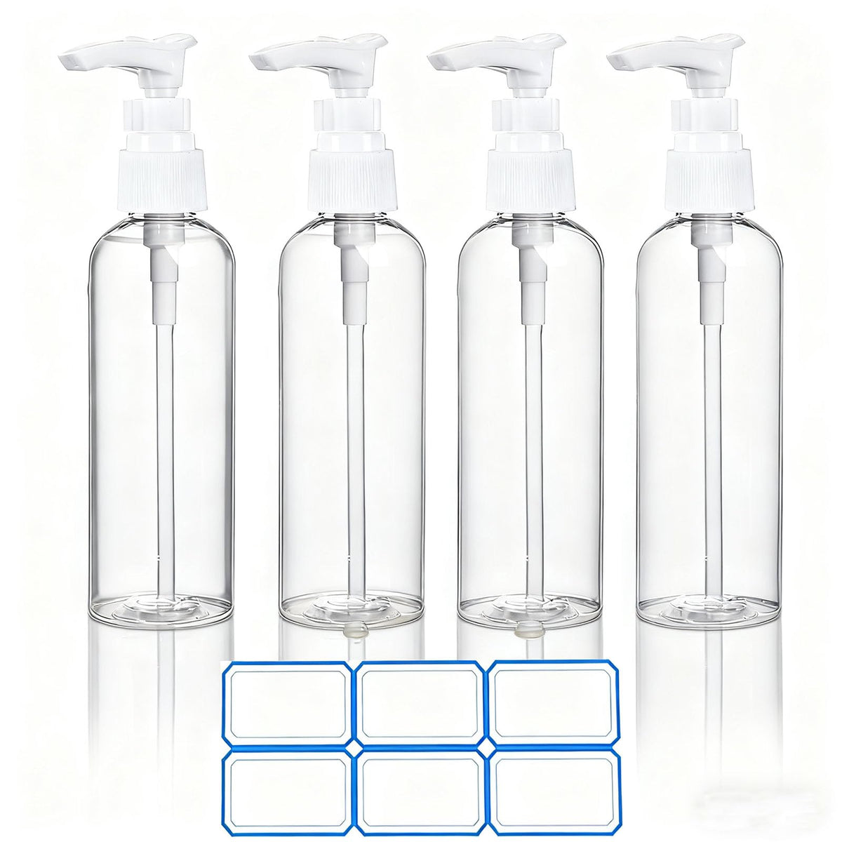 Botellas DTDNZKN de 100 ml transparentes para viaje con bomba.