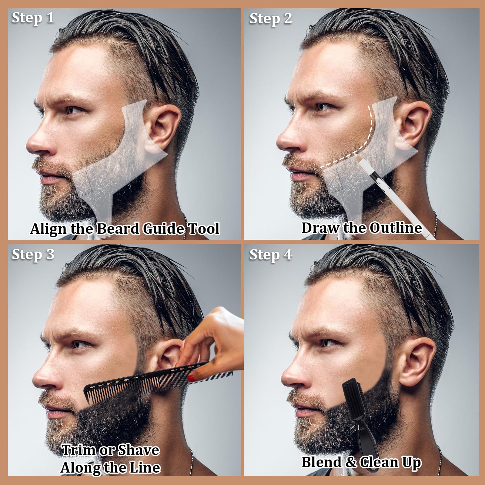 DUAIU estuche compacto para guardar herramientas de barba
