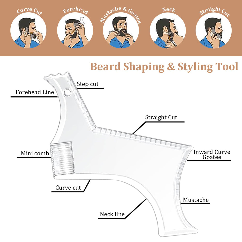 DUAIU peine para barba para estilizar y definir pelos