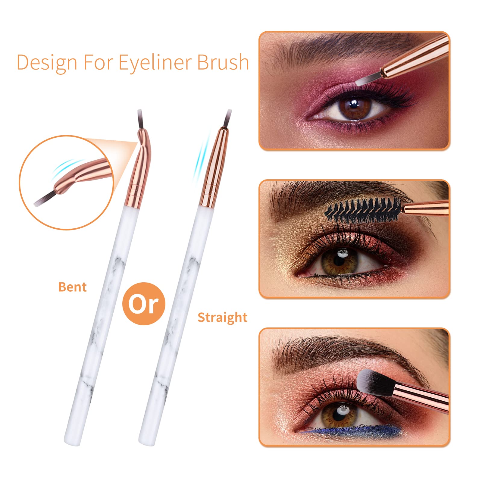 Brocha ceja curvada DUAIU para delinear cejas con precisión.