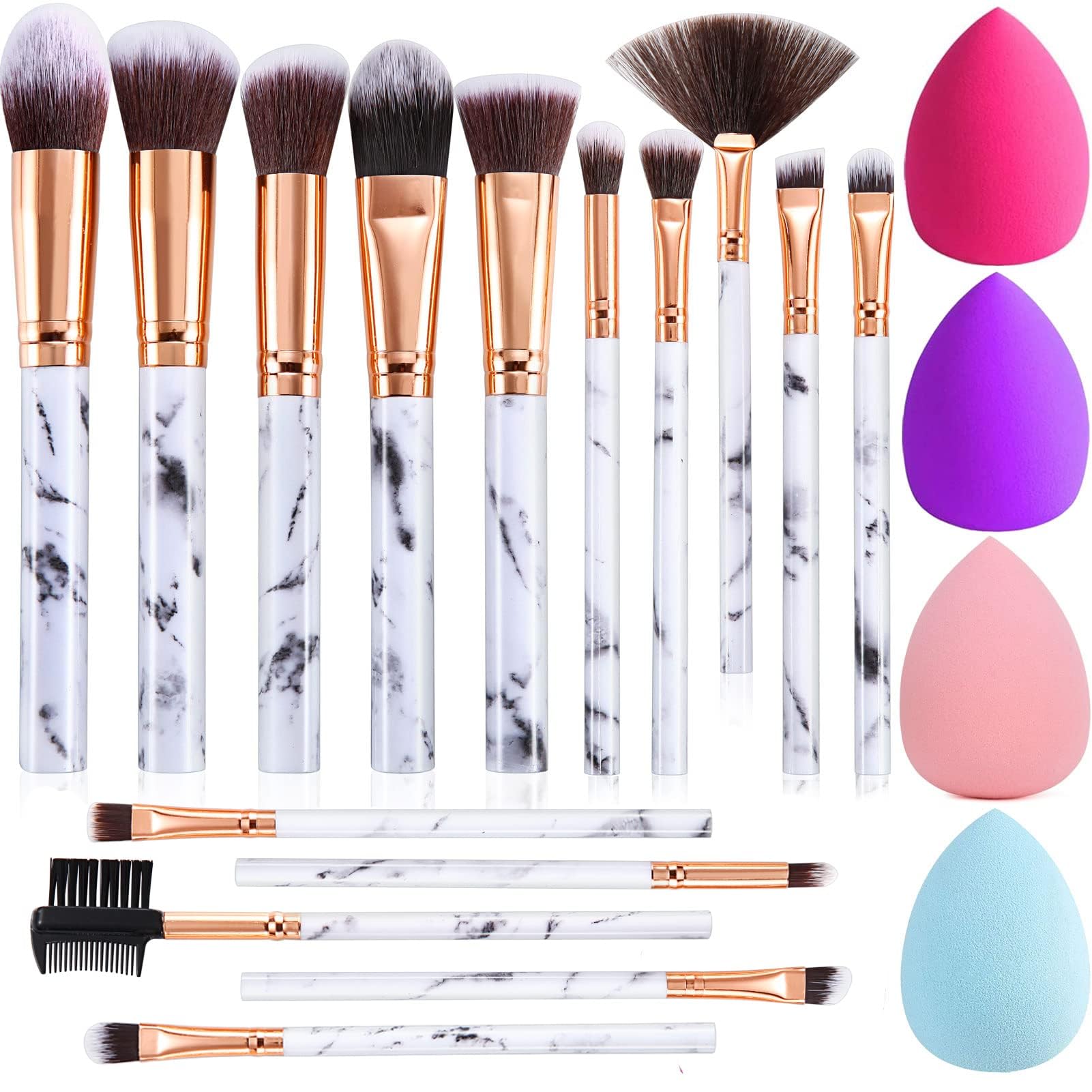 DUAIU brocha de polvo Marble Set para acabado suave y uniforme