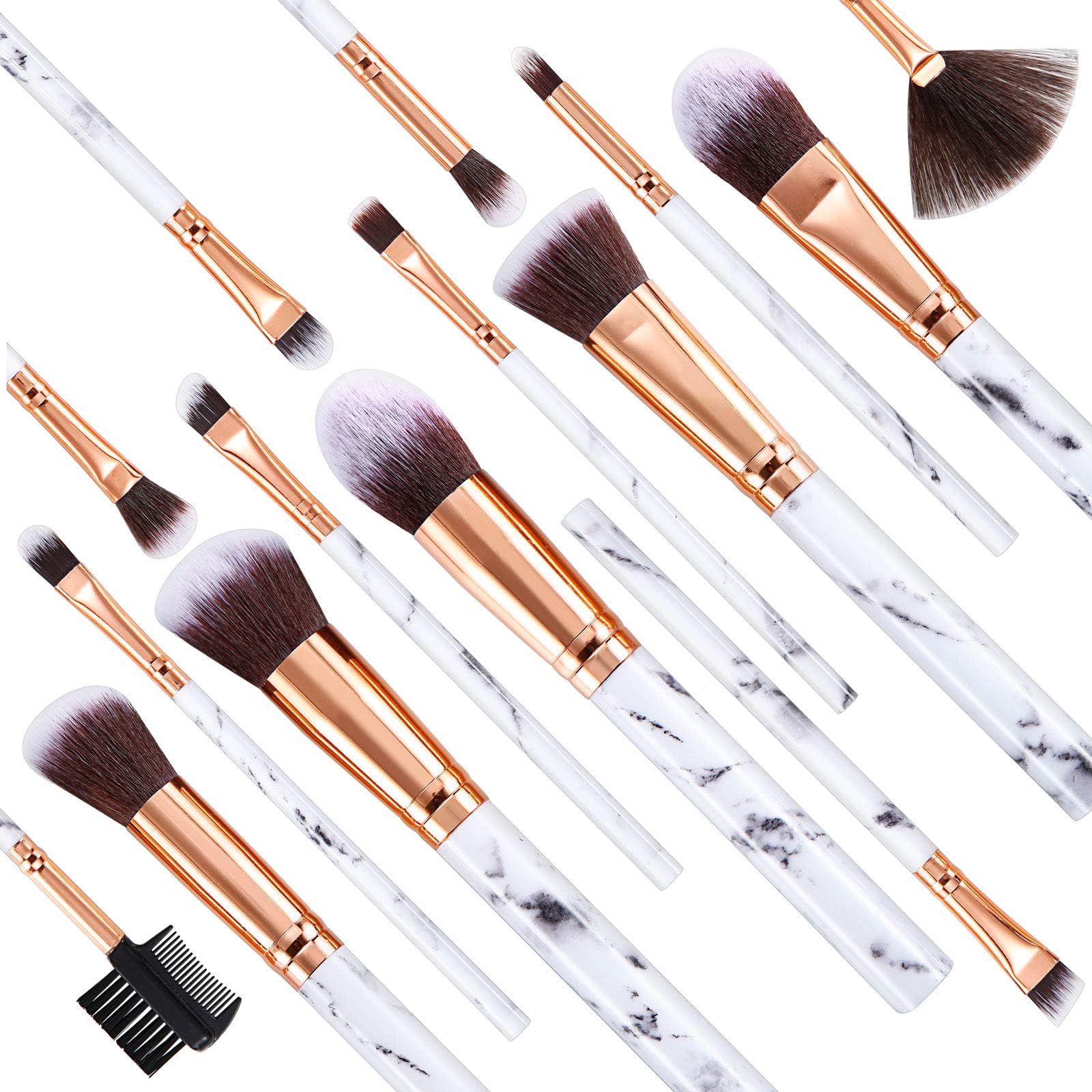 DUAIU cepillo pestañas cejas Marble Set para definir y peinar
