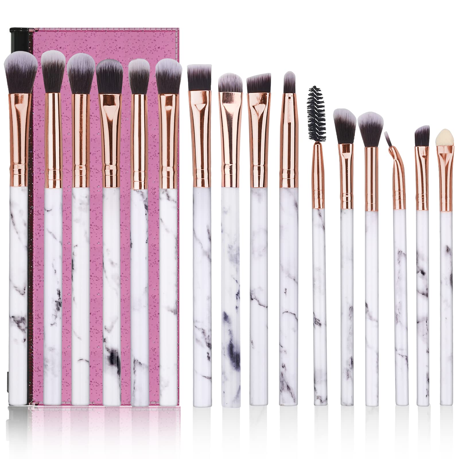 Conjunto DUAIU de 16 brochas para ojos, acabado suave y preciso.