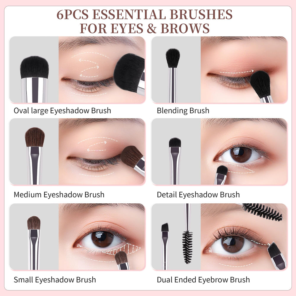 DUcare brocha difuminado para ojos, crea transiciones suaves y definidas.
