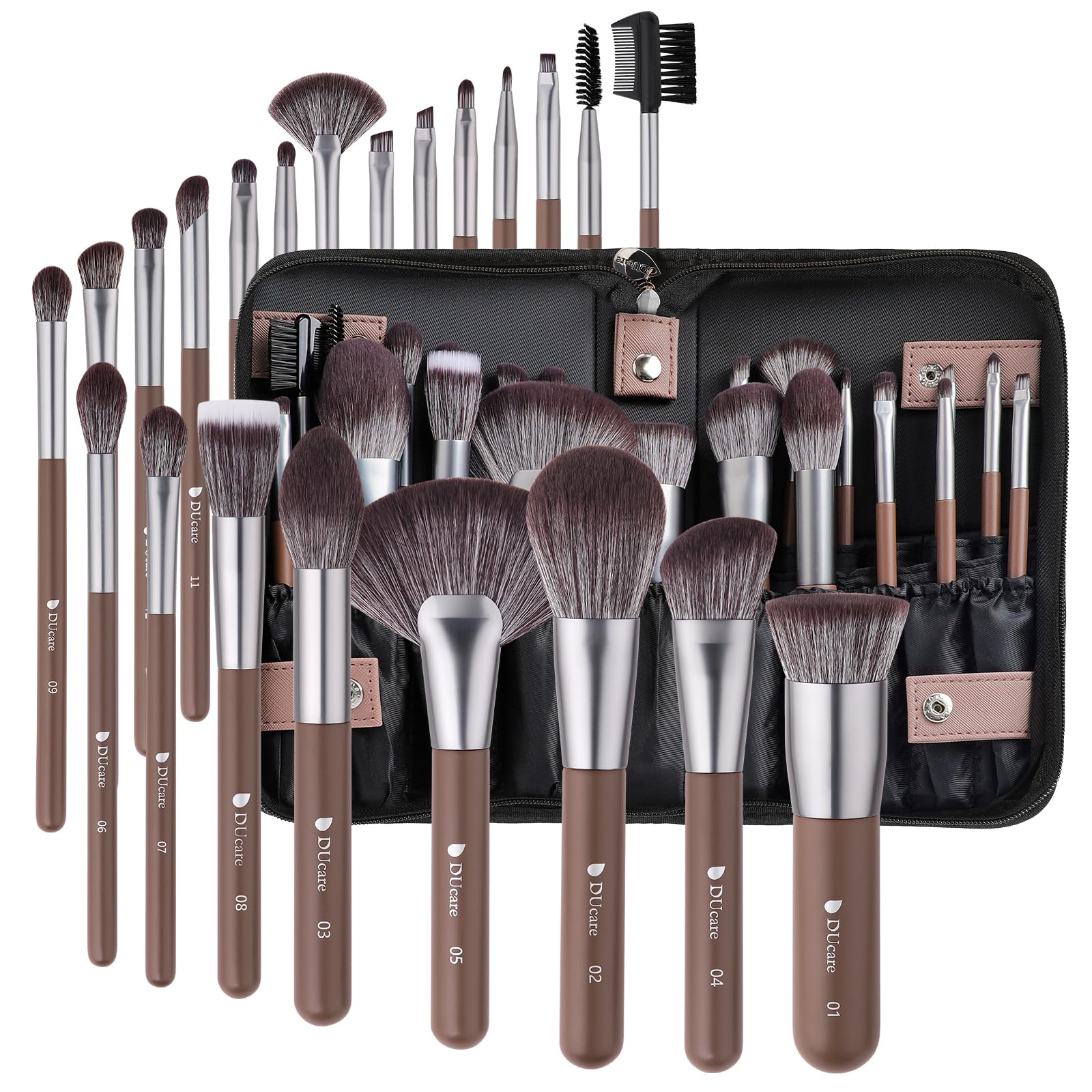 DUcare brochas maquillaje 22pc estuche, para un look completo y organizado.