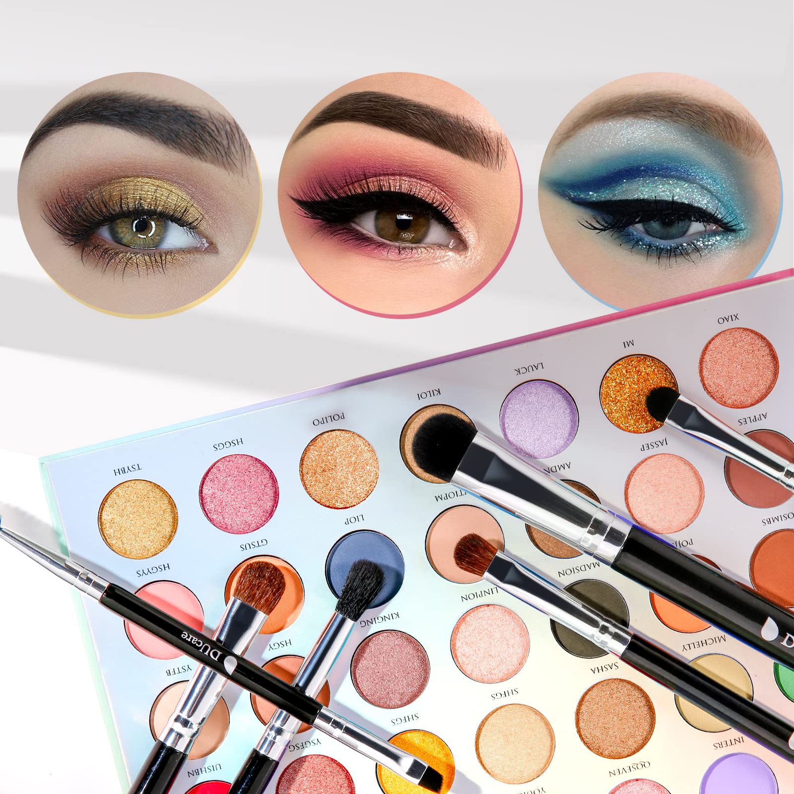 DUcare brochas para ojos, kit completo para looks naturales o intensos.