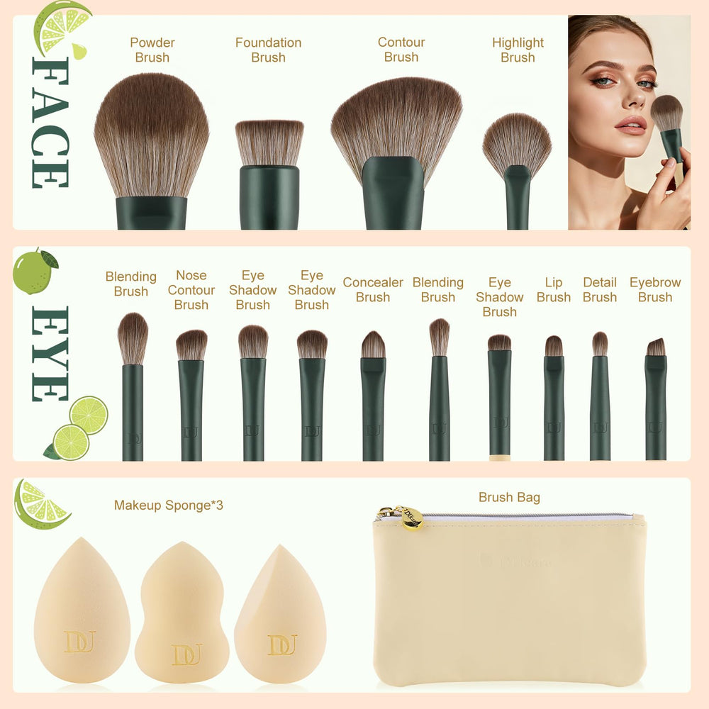 DUcare esponjas maquillaje 3 piezas para cobertura suave