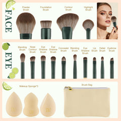 DUcare esponjas maquillaje 3 piezas para cobertura suave