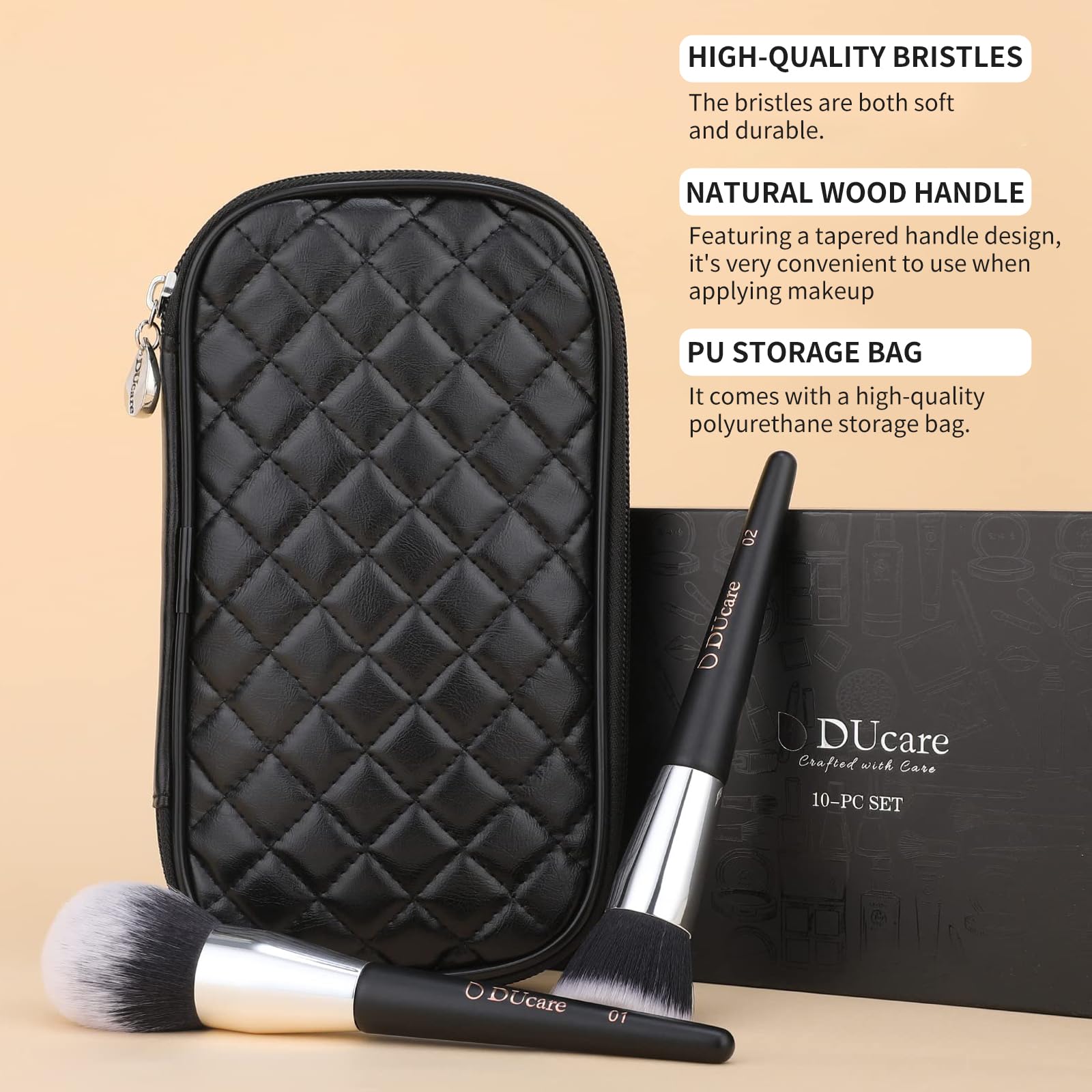 Pincel para sombras DUcare, aplicación precisa y difuminado suave