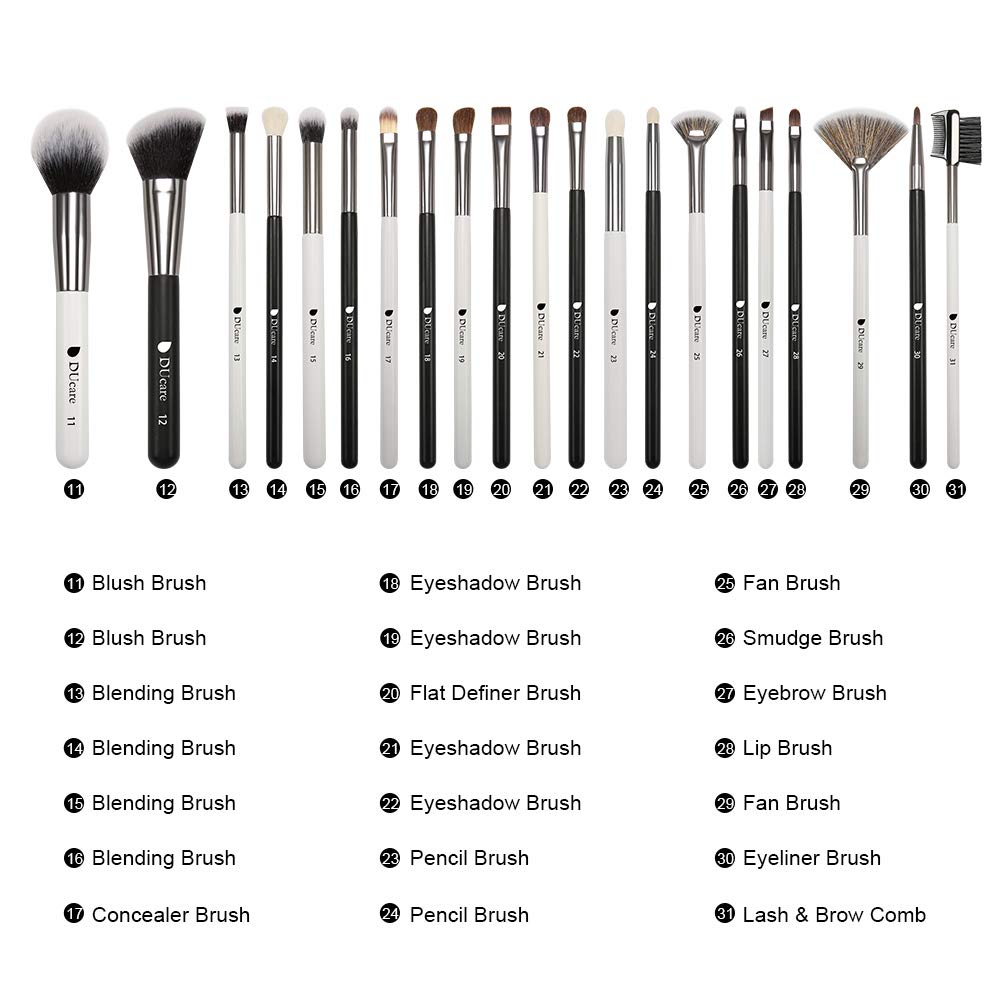 DUcare pinceles adecuados para polvo, crema y líquido con textura suave