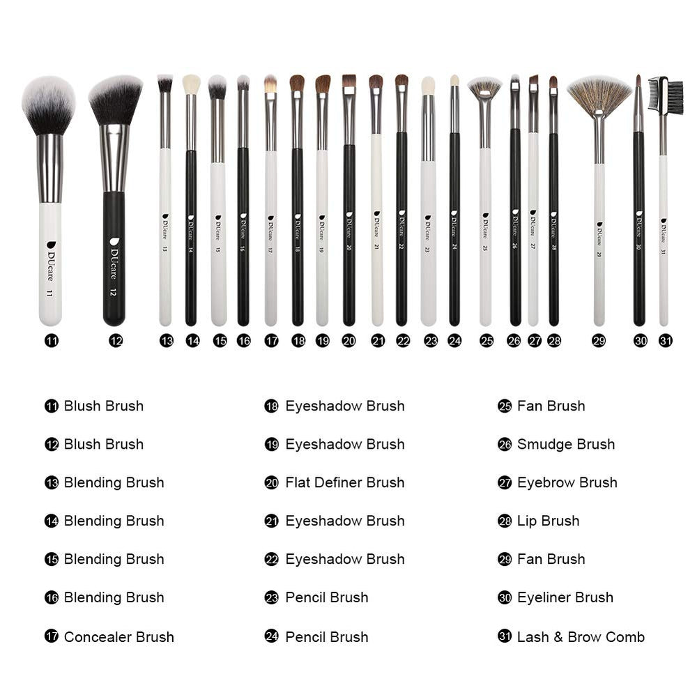 DUcare pinceles adecuados para polvo, crema y líquido con textura suave