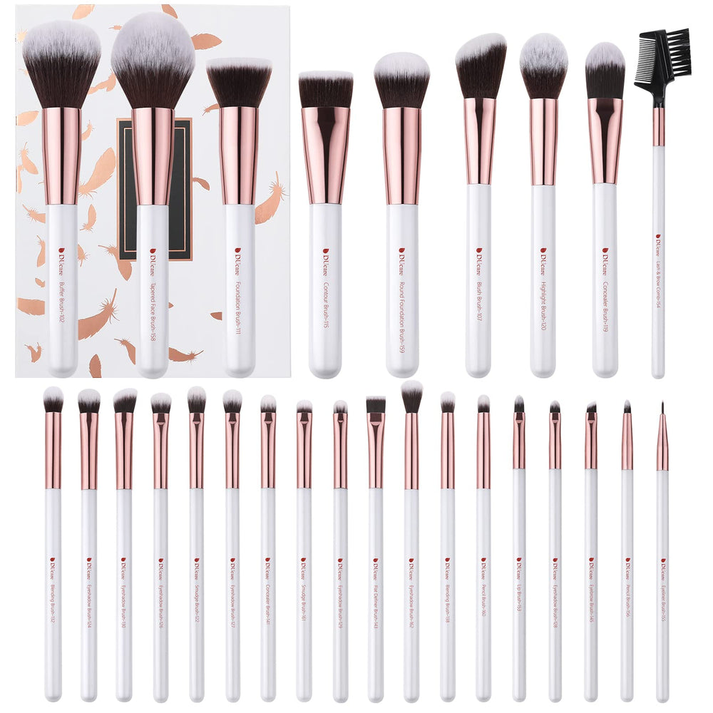 DUcare set de 27 pinceles para maquillaje, vista frontal, acabado premium para maquillaje completo