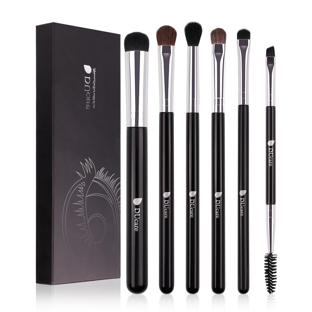 DUcare set de brochas para ojos de 6 piezas, ideal para difuminar sombras.