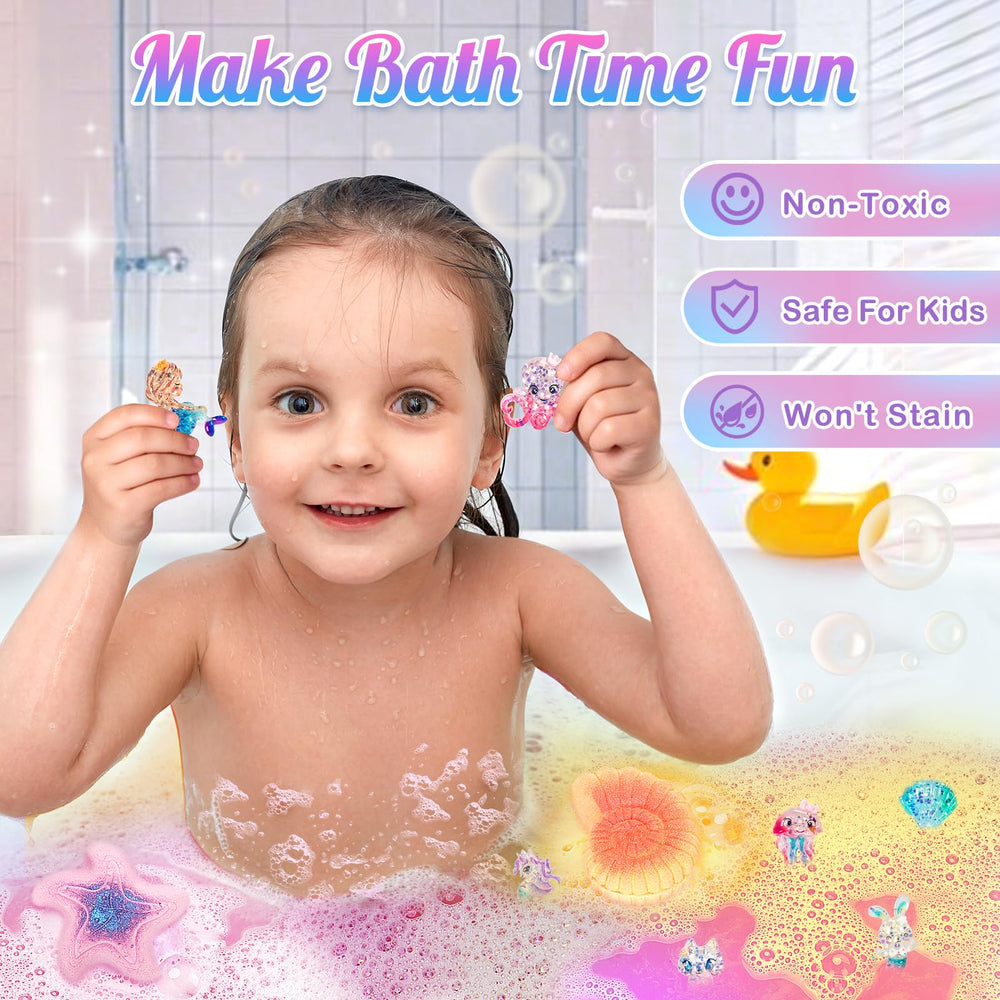 Duchong bombas de baño para niñas 4-8 años con juguetes sorpresa.