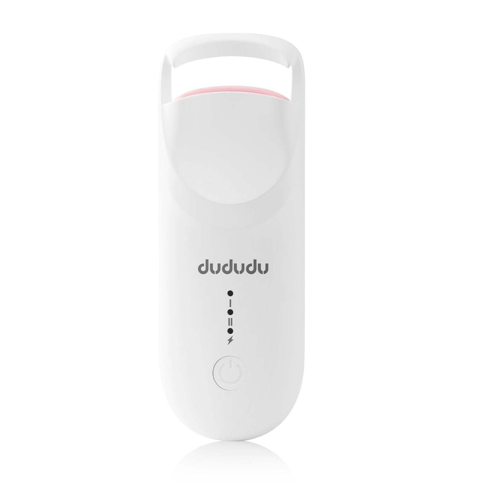 DUDUDU heated eyelash curler in compact travel size for easy on-the-go curling