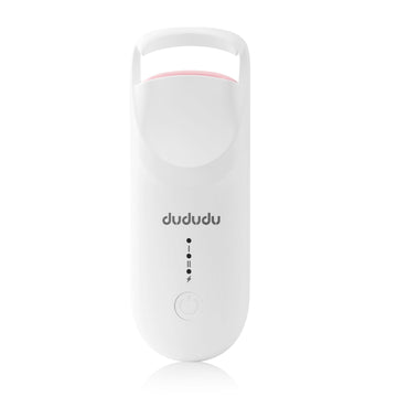 DUDUDU heated eyelash curler in compact travel size for easy on-the-go curling
