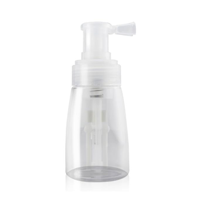 Duehut botella de polvo 180ml transparente facilita ver la cantidad restante ideal para viaje.