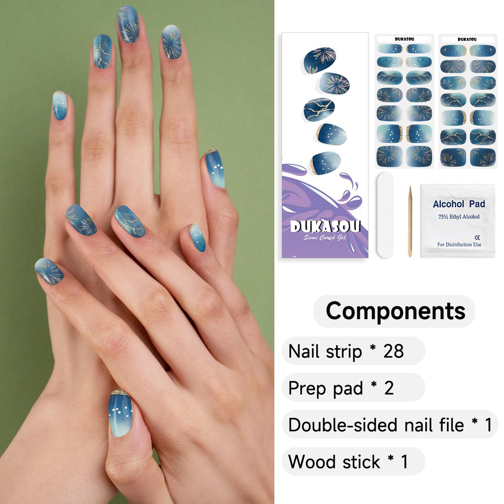 DUKASOU acabado brillante uñas con brillo natural y profesional
