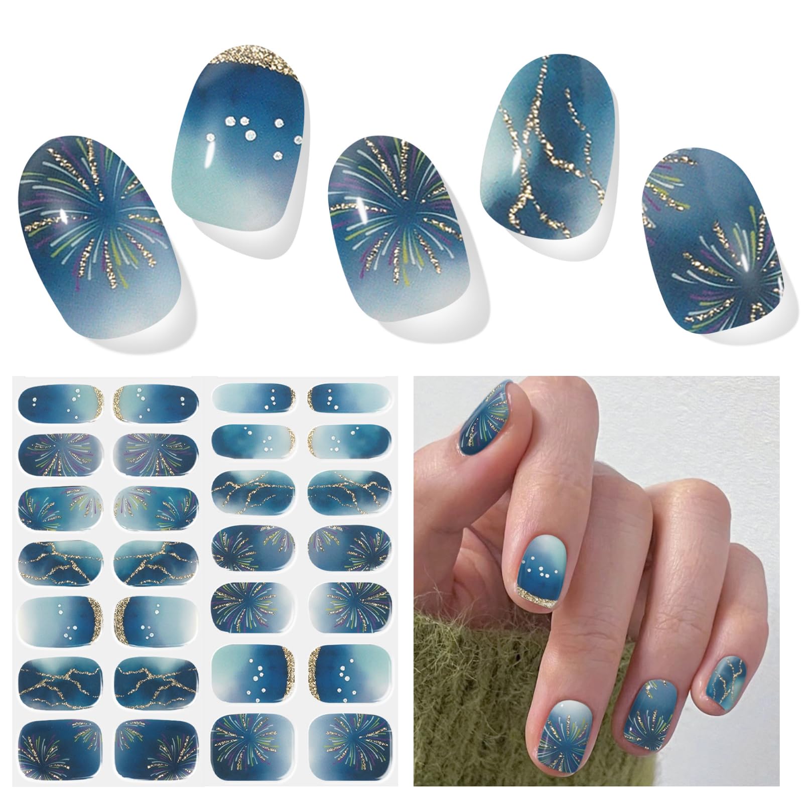 DUKASOU laminas gel uñas estrellas brillantes para un acabado reluciente en casa
