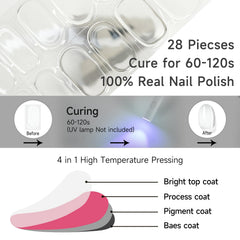 DUKASOU tiras gel semi-curadas ofrecen elasticidad y brillo para uñas duraderas