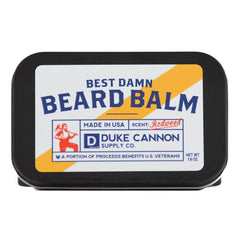 Duke Cannon lata de viaje para bálsamo Redwood, aroma distintivo para viaje.