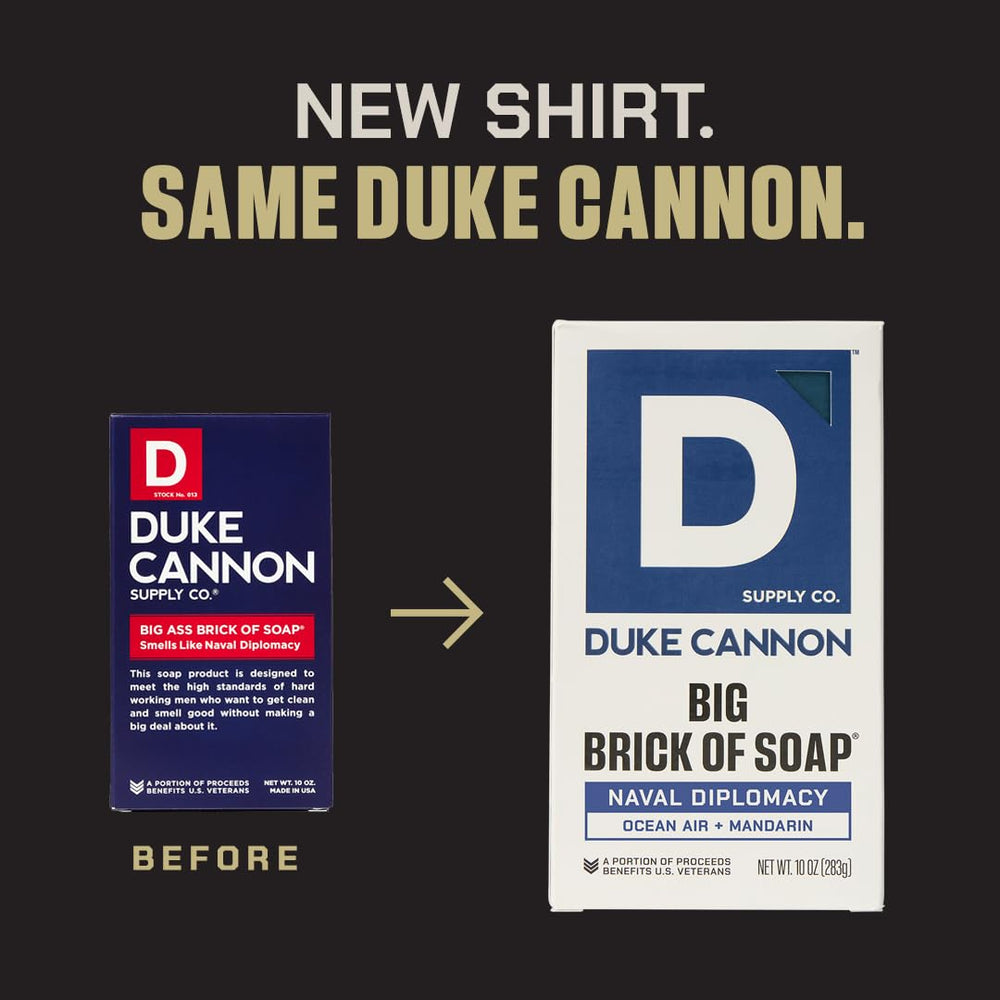 Duke Cannon barra espuma densa, para duchas largas y suaves.