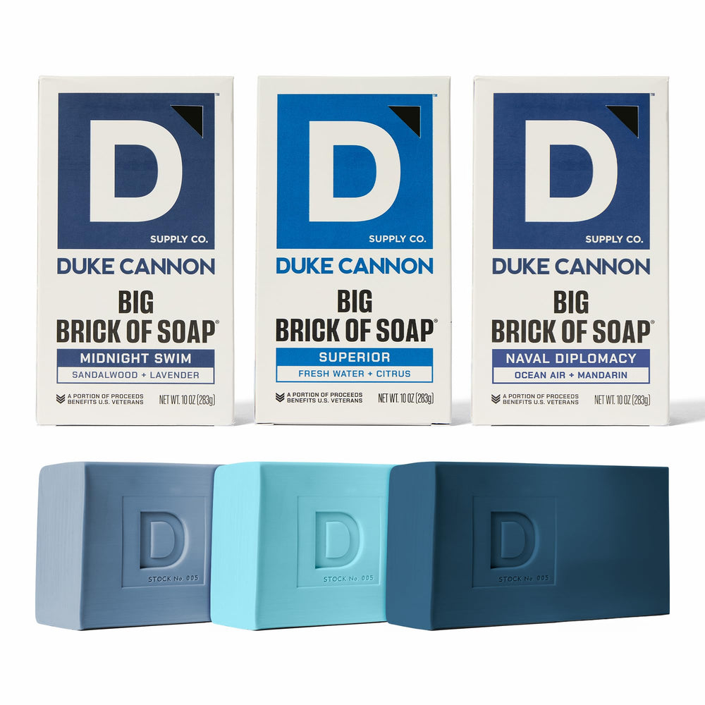 Duke Cannon barra jabón Nado Nocturno, fragancia fresca para una ducha revitalizante.
