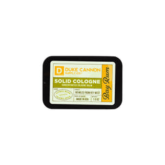 Duke Cannon Bay Rum colonia sólida: notas cítricas y almizcle.